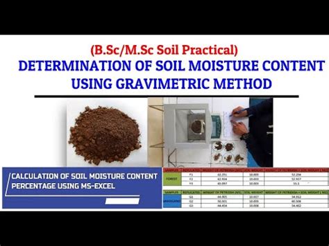 determination of soil moisture content by gravimetric method|moisture content formula in soil.